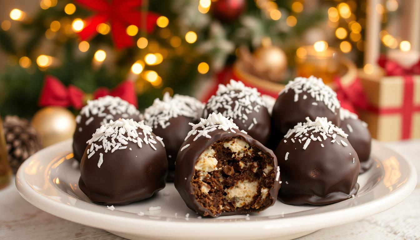 Coconut and chocolate balls