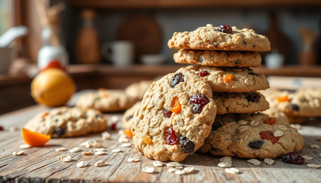 Oat and dried fruit cookies