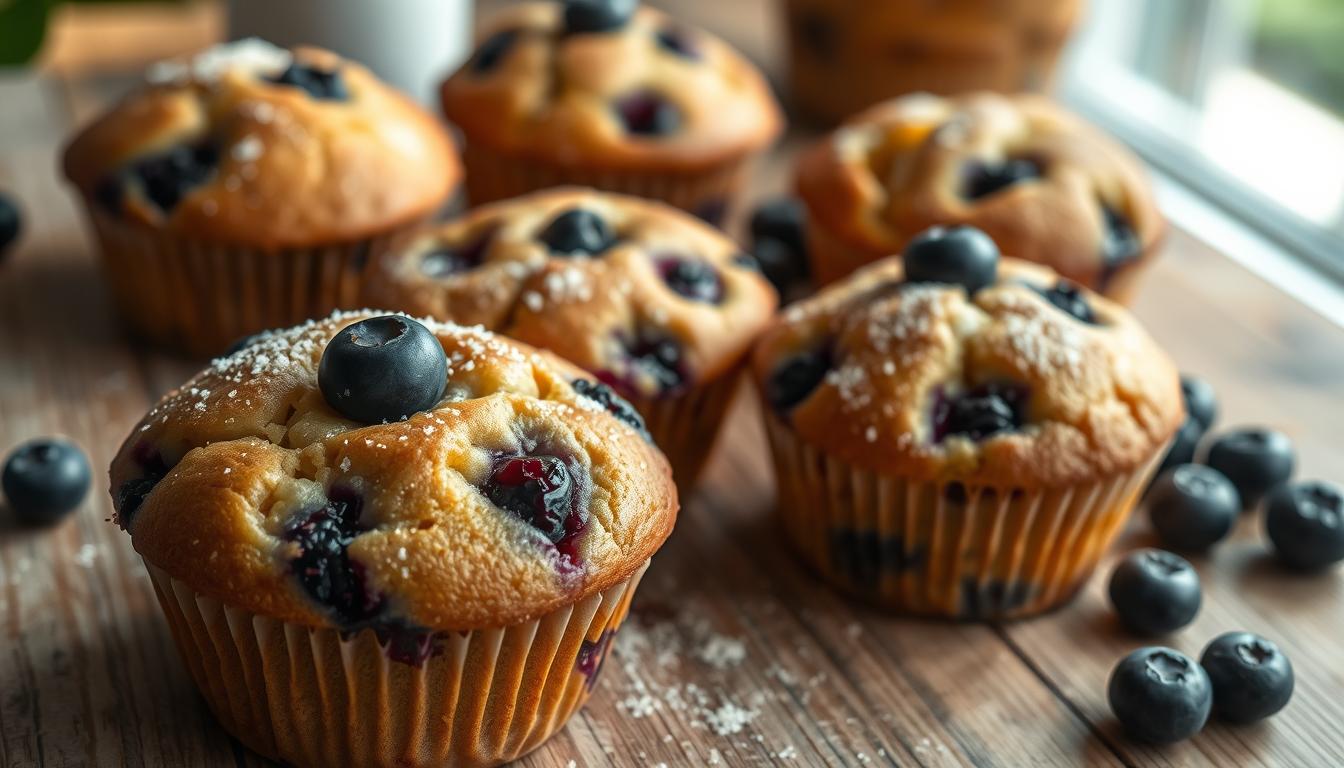 Quick blueberry muffins