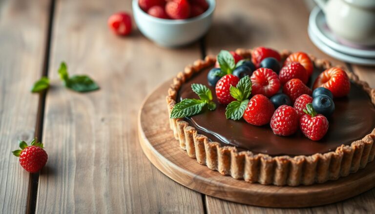 Refined sugar-free chocolate tart