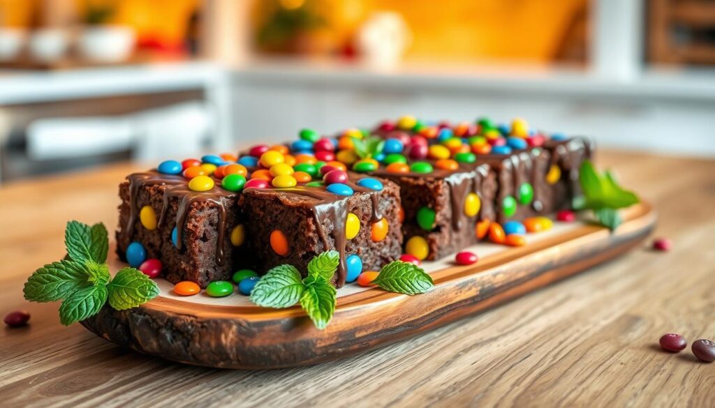 Smarties brownie desserts