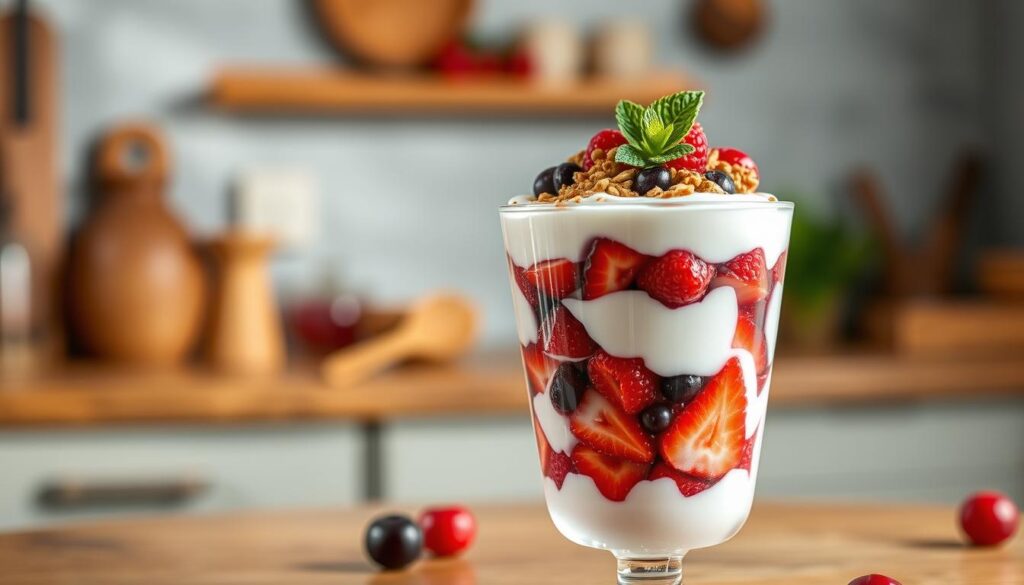 Yogurt and Red Fruit Parfaits