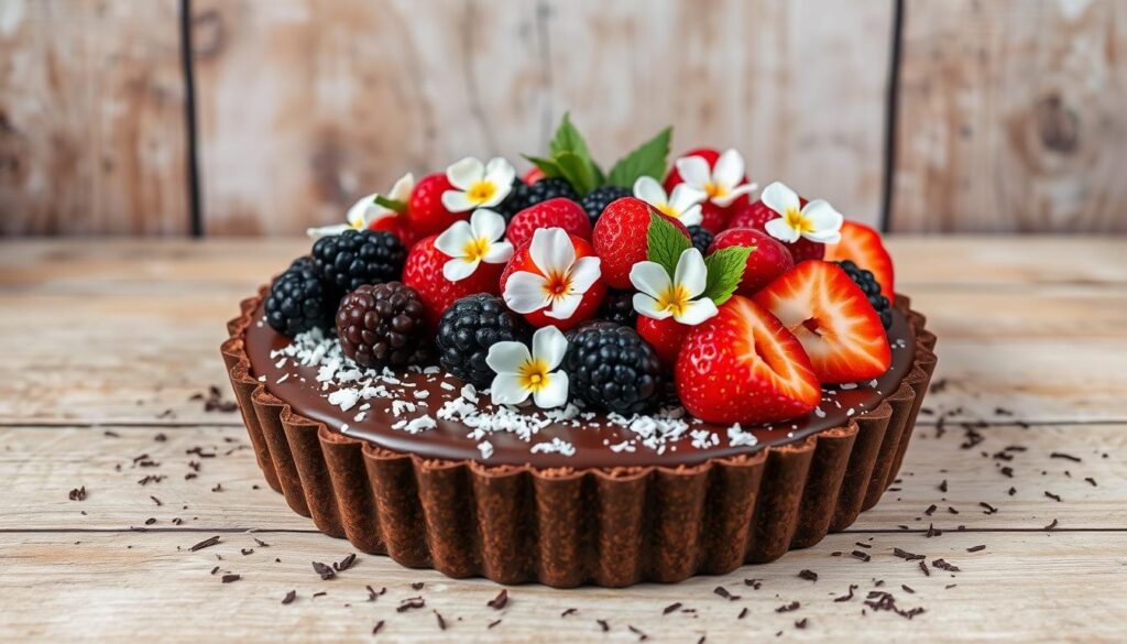 chocolate tart garnishes