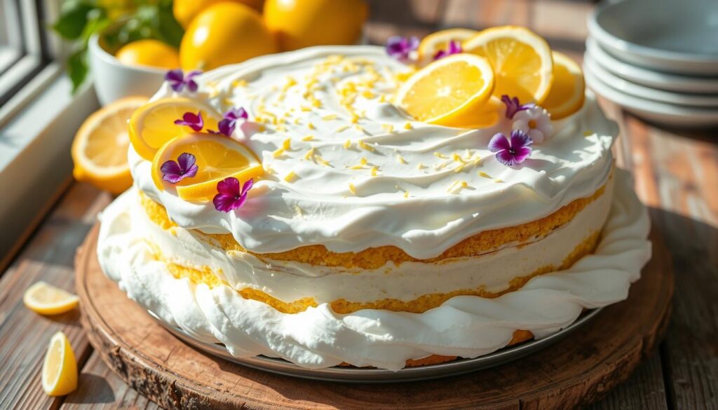 lemon cake garnishes